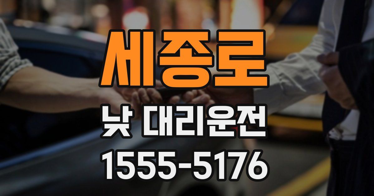 세종로 낮 대리운전
