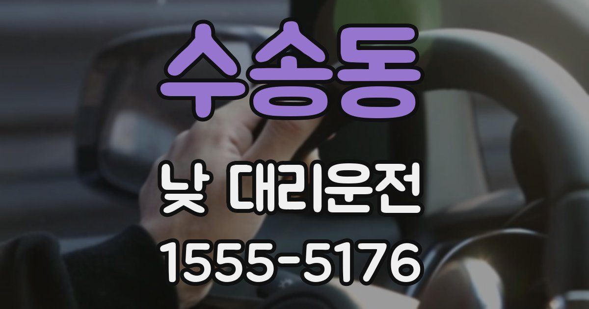 수송동 낮 대리운전