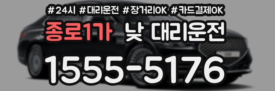종로1가 낮 대리운전