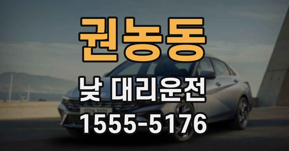 권농동 낮 대리운전