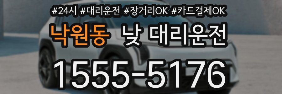낙원동 낮 대리운전