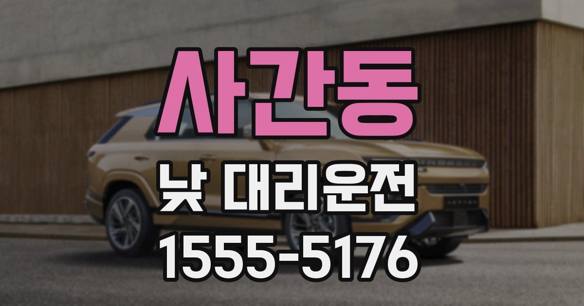 사간동 낮 대리운전