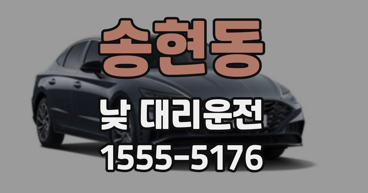송현동 낮 대리운전