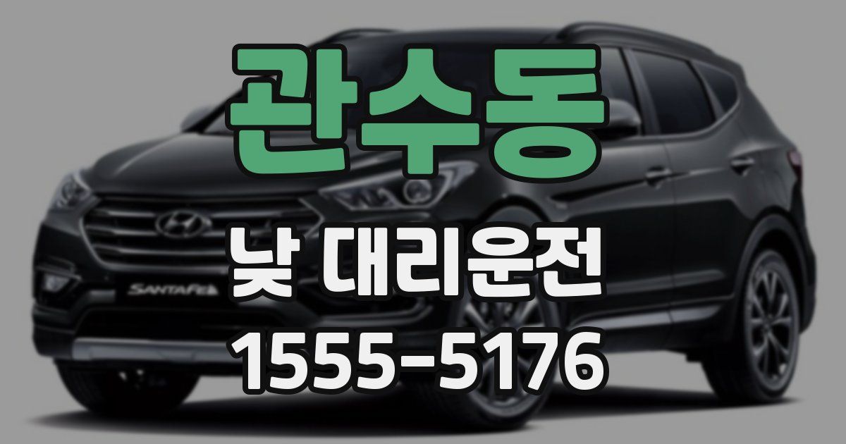 관수동 낮 대리운전