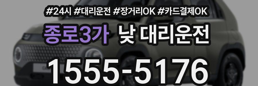 종로3가 낮 대리운전