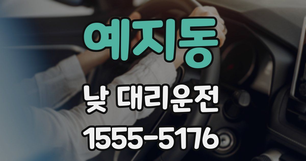 예지동 낮 대리운전