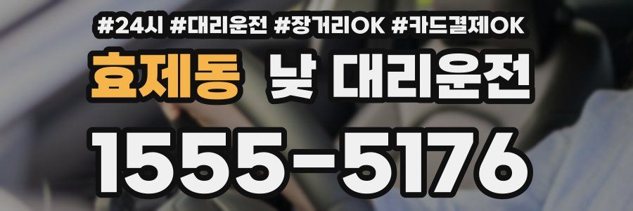 효제동 낮 대리운전