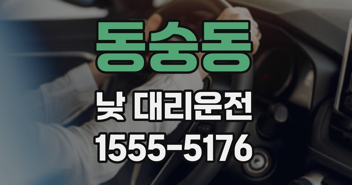 동숭동 낮 대리운전