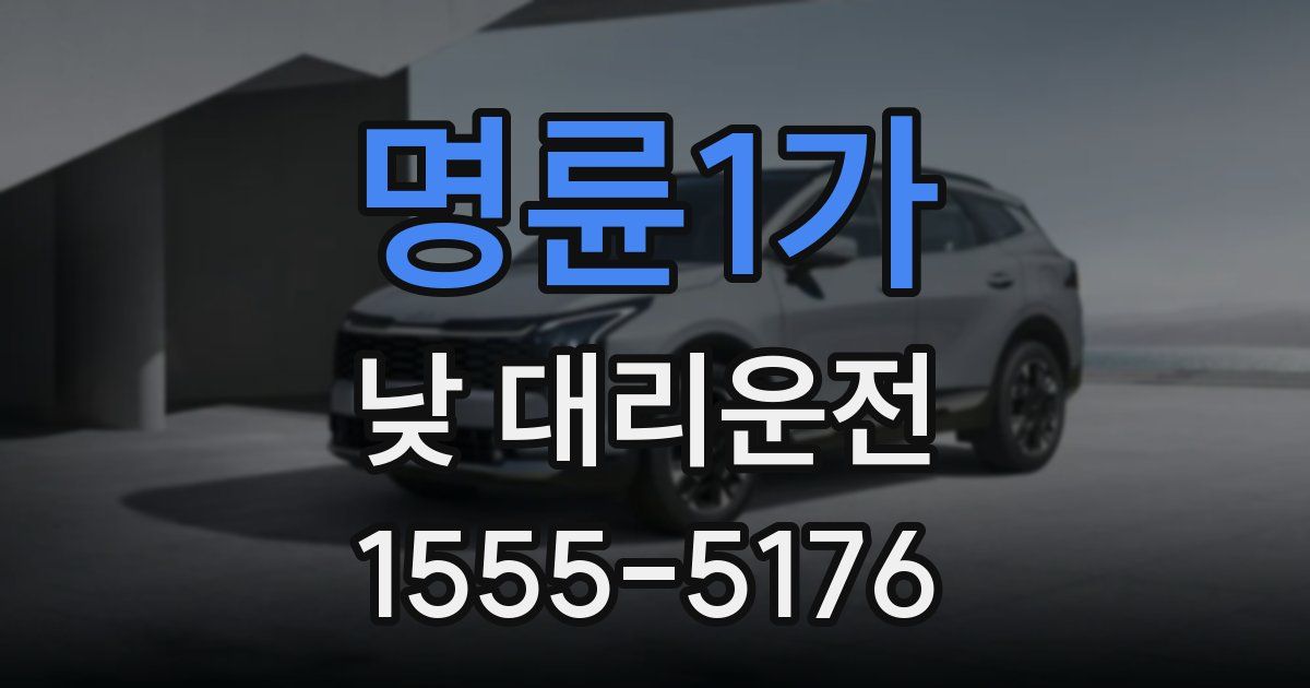 명륜1가 낮 대리운전