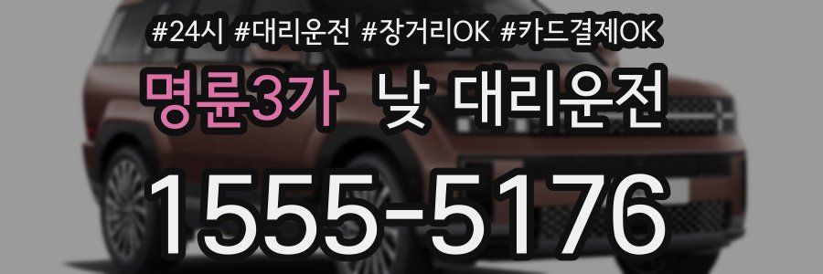 명륜3가 낮 대리운전