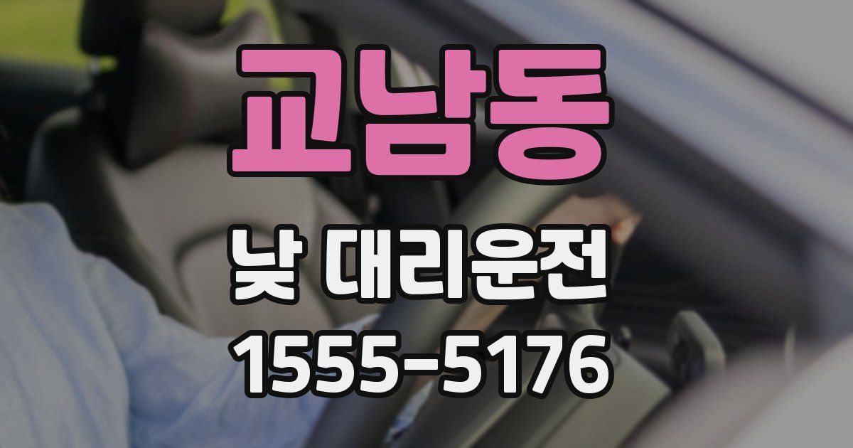 교남동 낮 대리운전