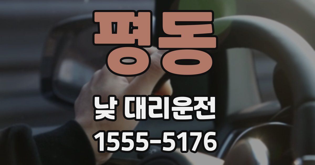 평동 낮 대리운전