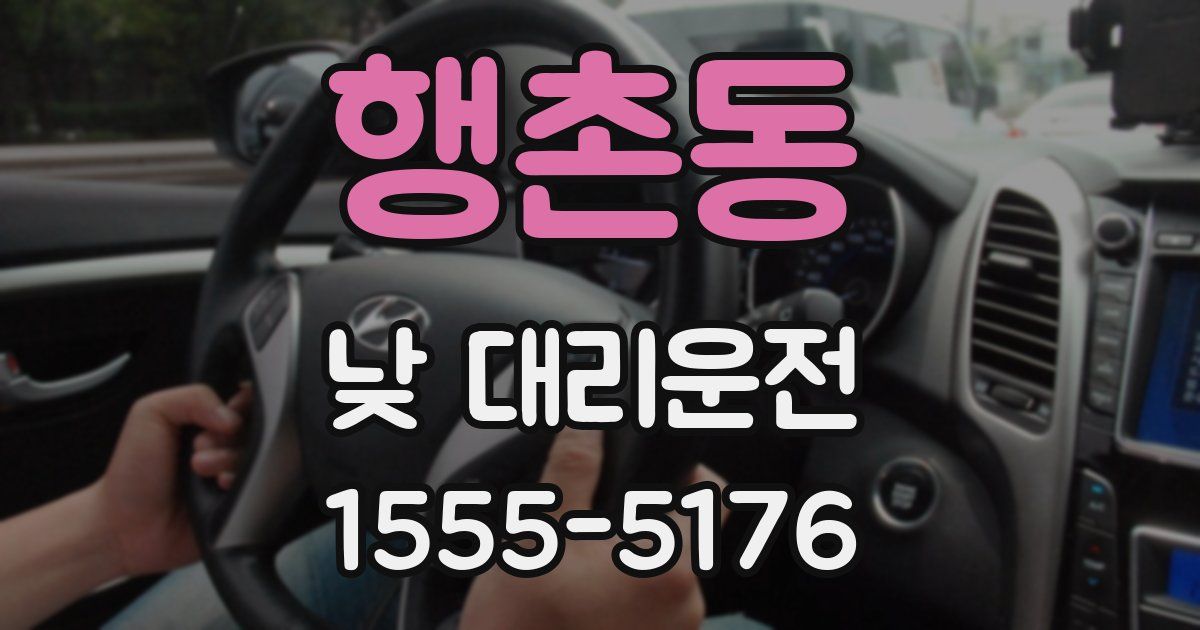 행촌동 낮 대리운전