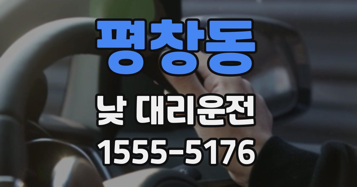 평창동 낮 대리운전