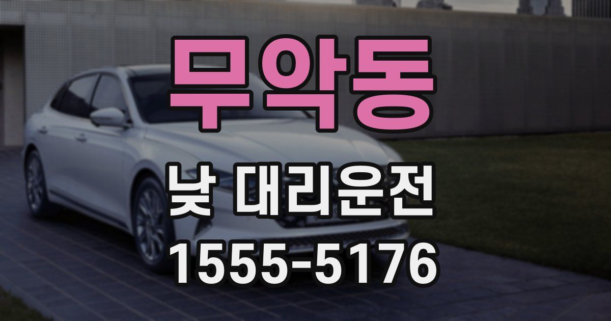 무악동 낮 대리운전