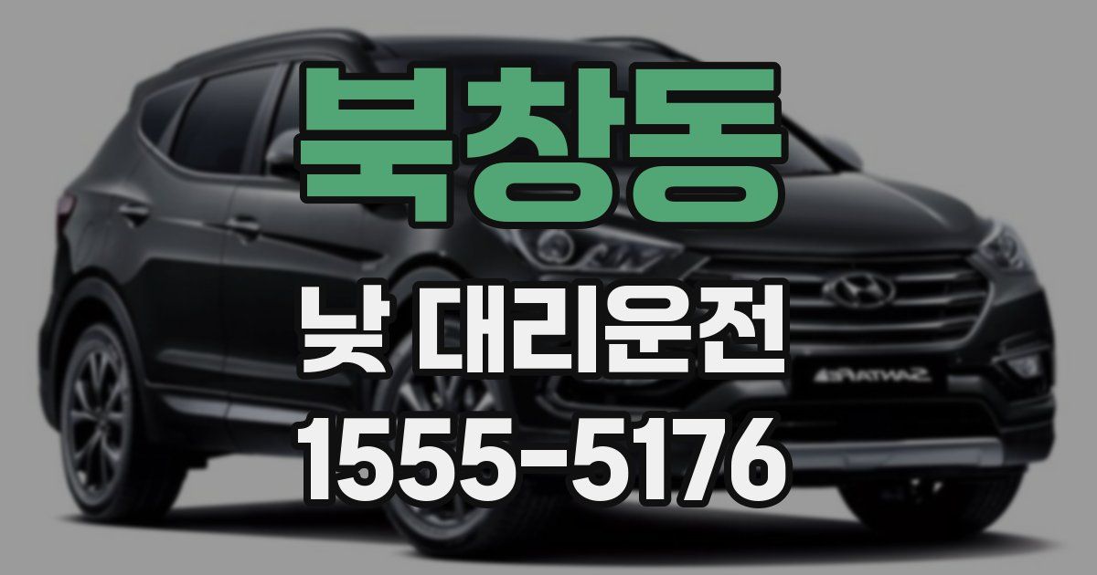 북창동 낮 대리운전