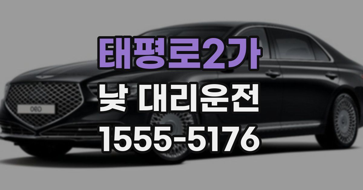 태평로2가 낮 대리운전