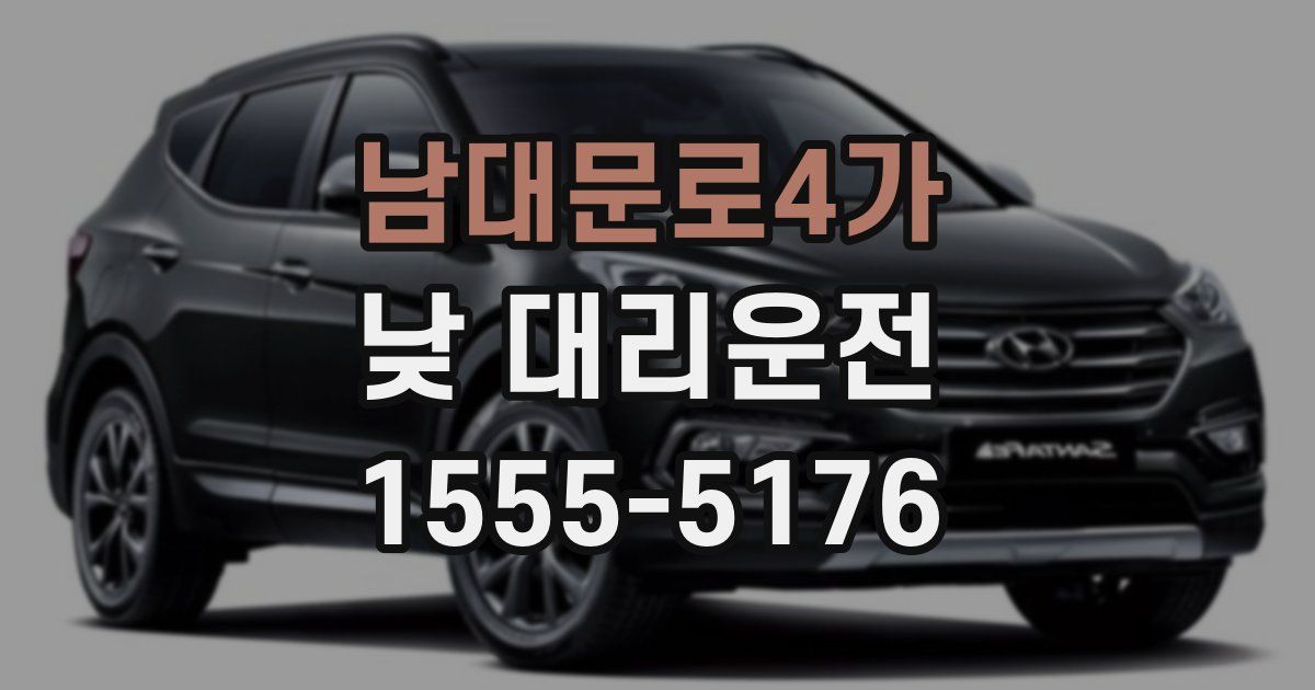 남대문로4가 낮 대리운전