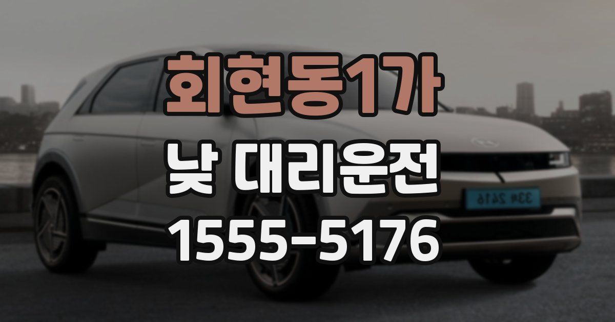 회현동1가 낮 대리운전