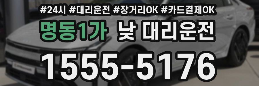 명동1가 낮 대리운전