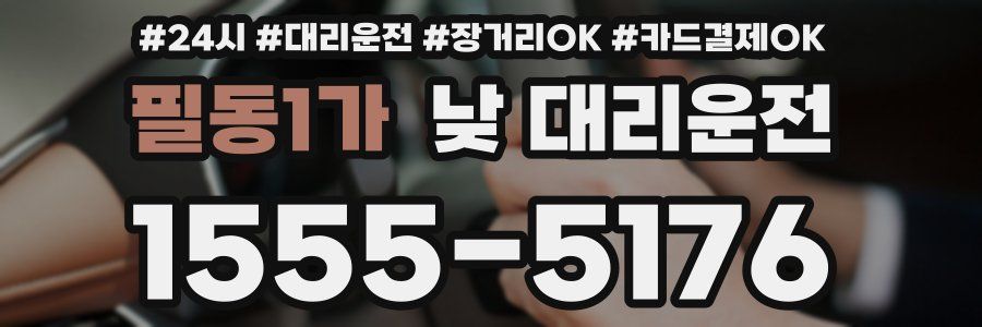 필동1가 낮 대리운전