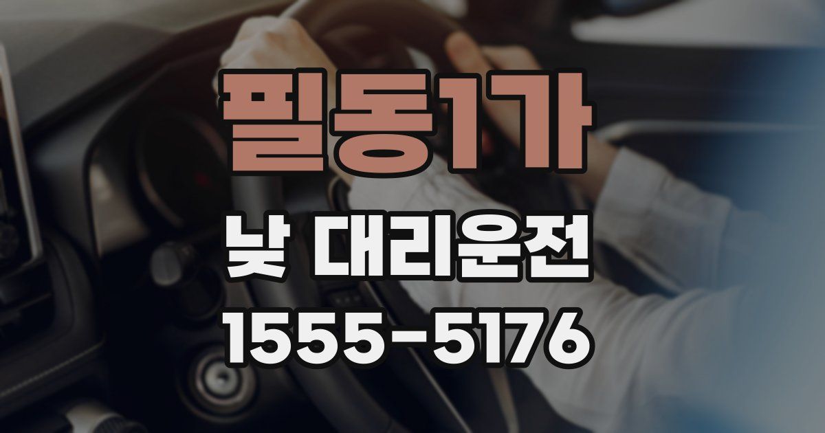 필동1가 낮 대리운전