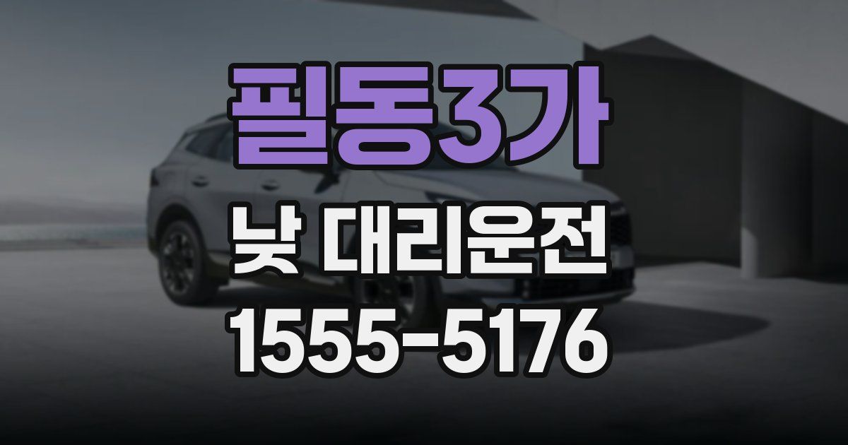 필동3가 낮 대리운전