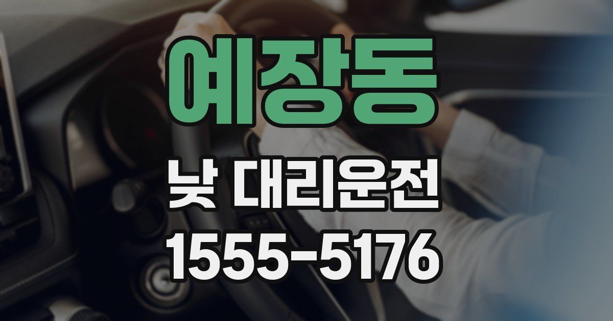 예장동 낮 대리운전