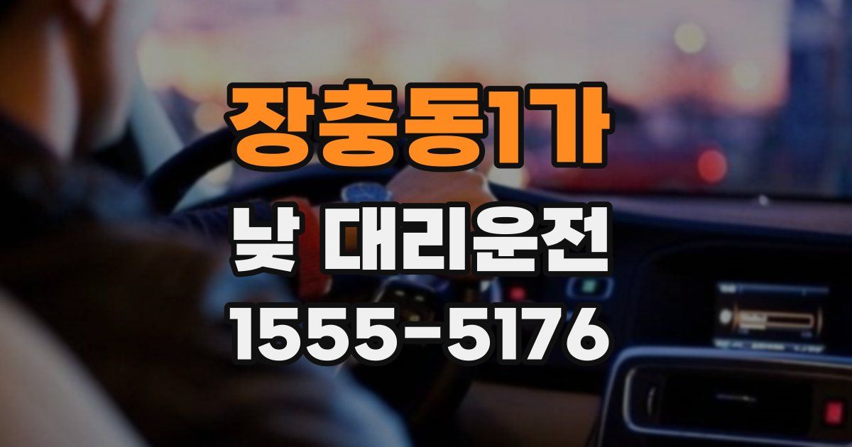장충동1가 낮 대리운전