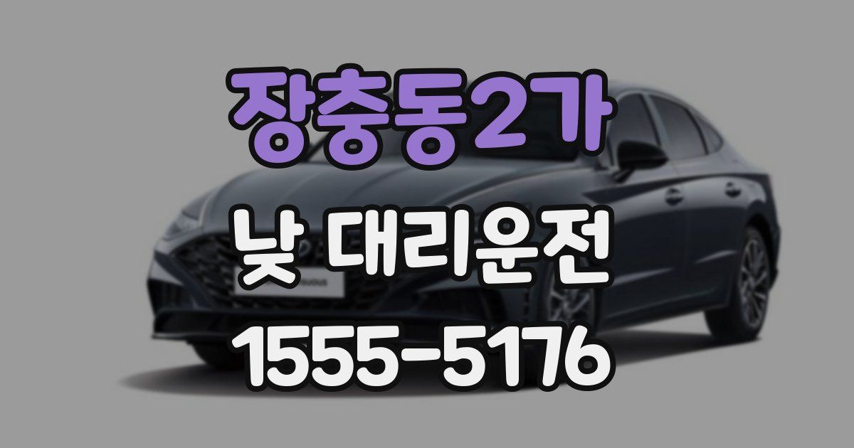 장충동2가 낮 대리운전