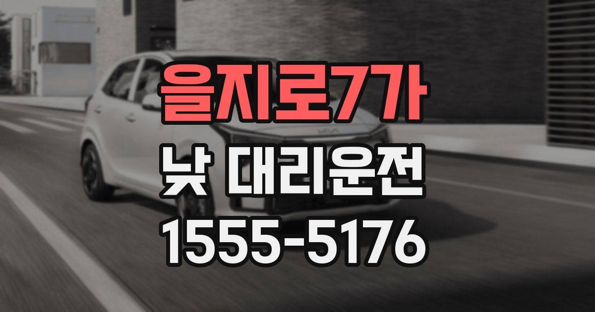 을지로7가 낮 대리운전