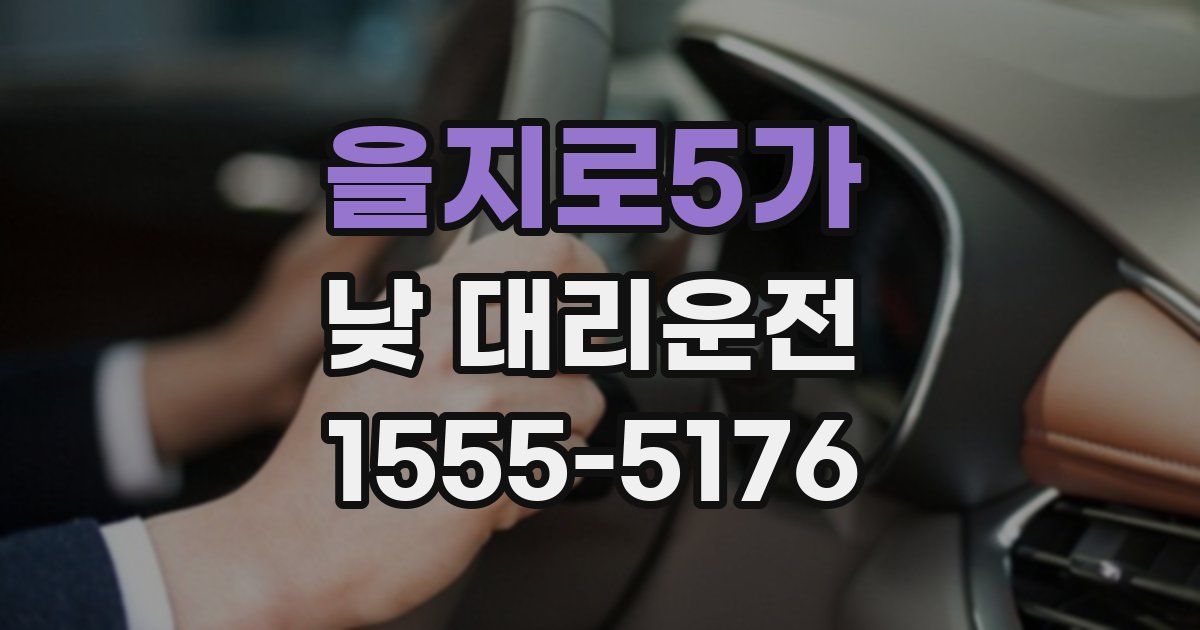 을지로5가 낮 대리운전