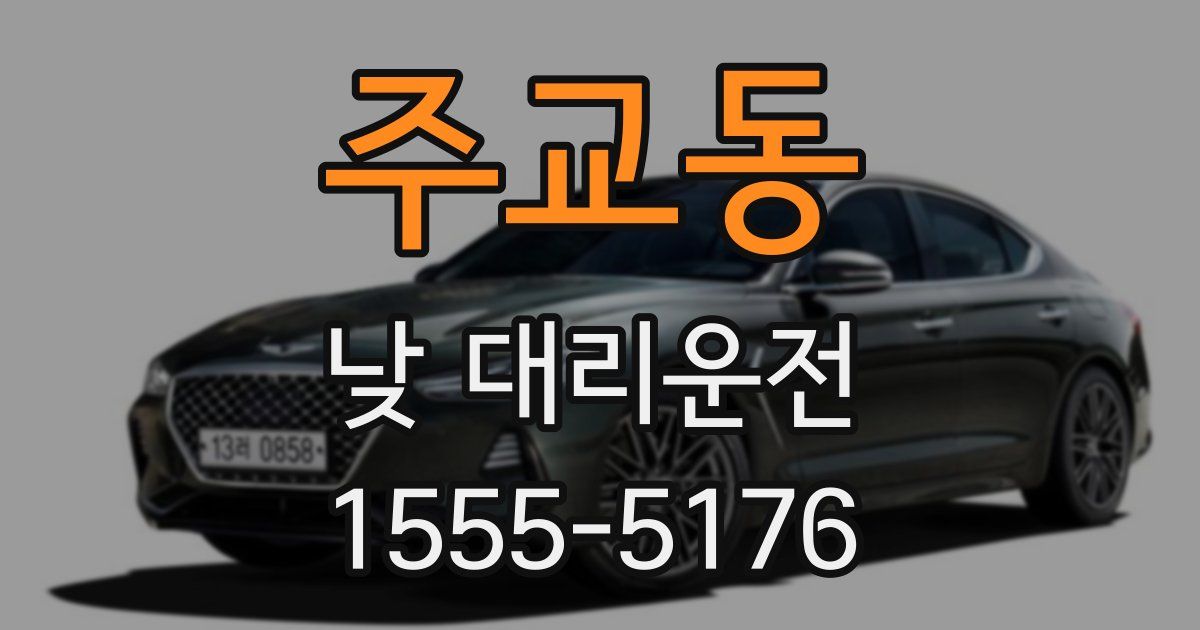 주교동 낮 대리운전