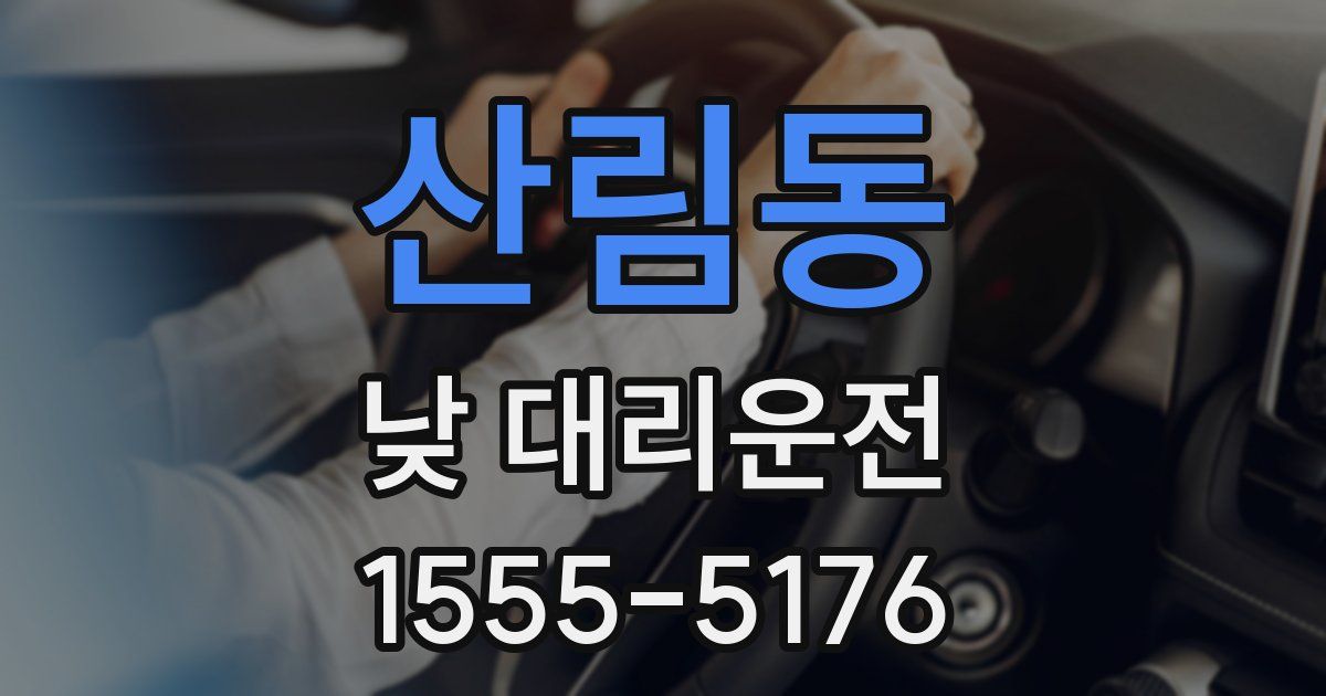 산림동 낮 대리운전