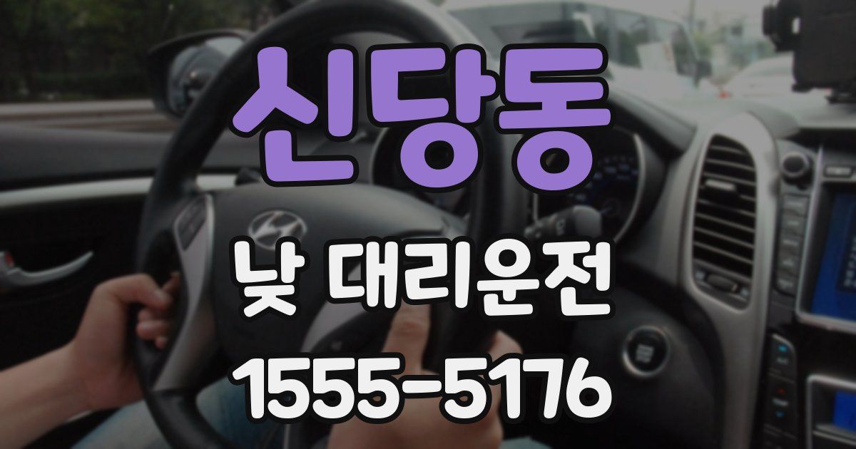 신당동 낮 대리운전