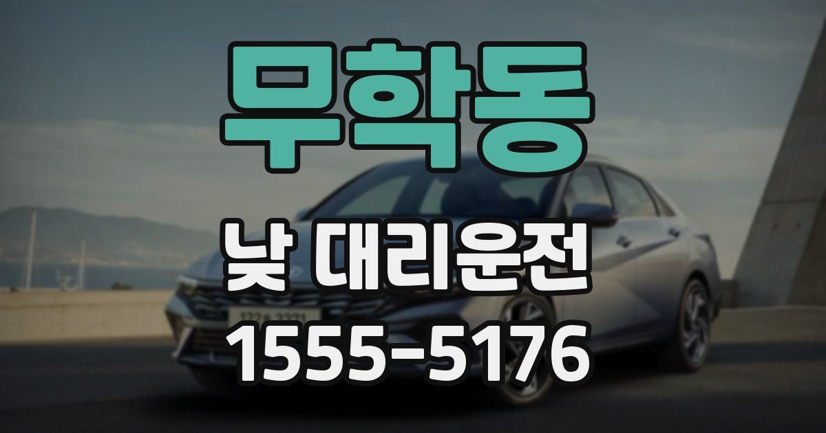 무학동 낮 대리운전