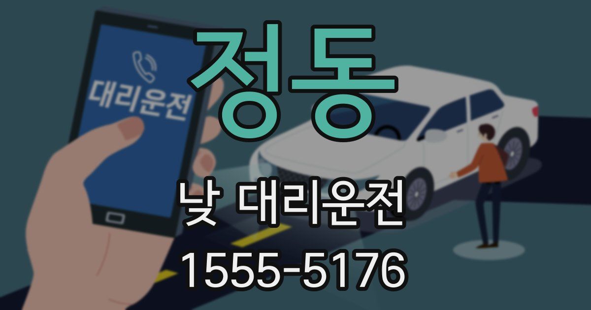 정동 낮 대리운전