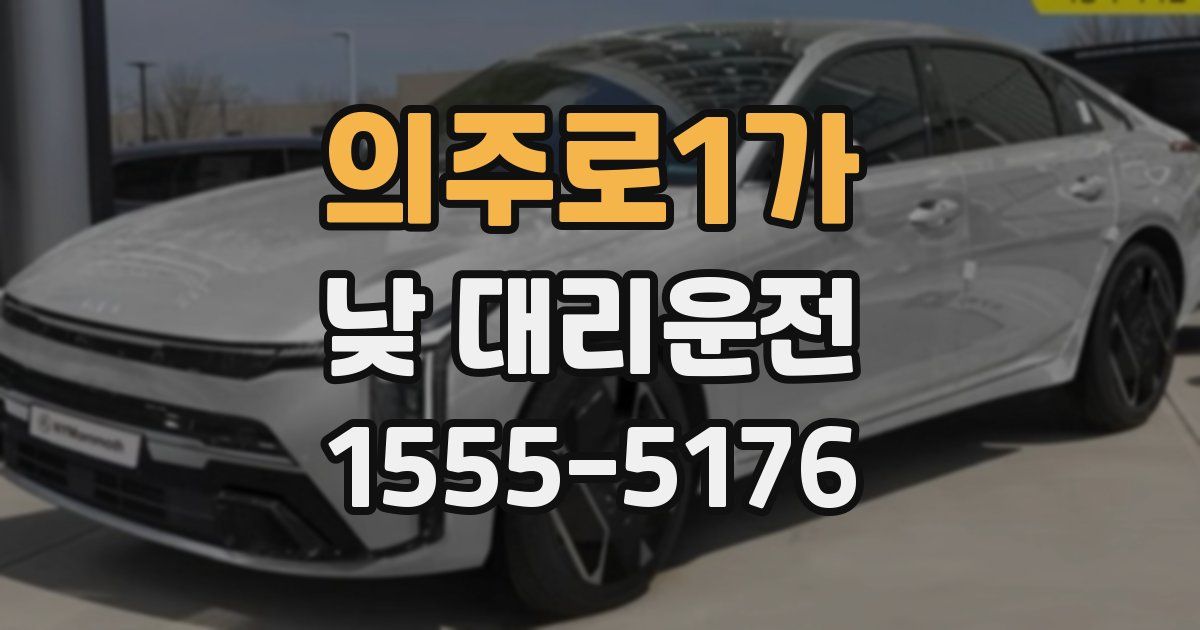 의주로1가 낮 대리운전