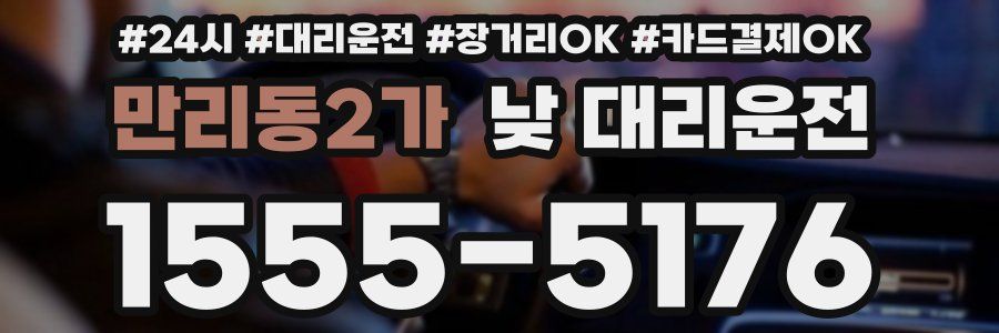 만리동2가 낮 대리운전