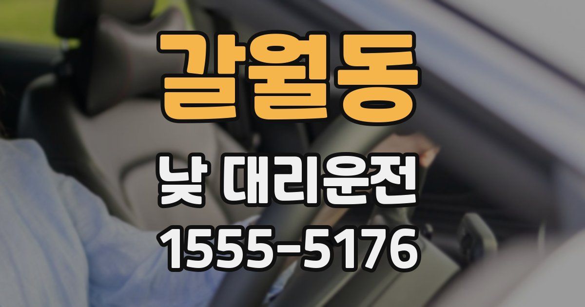 갈월동 낮 대리운전