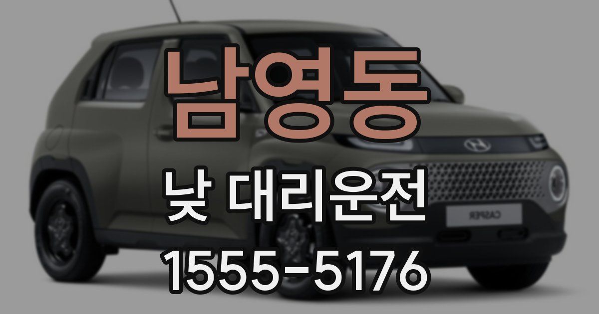 남영동 낮 대리운전