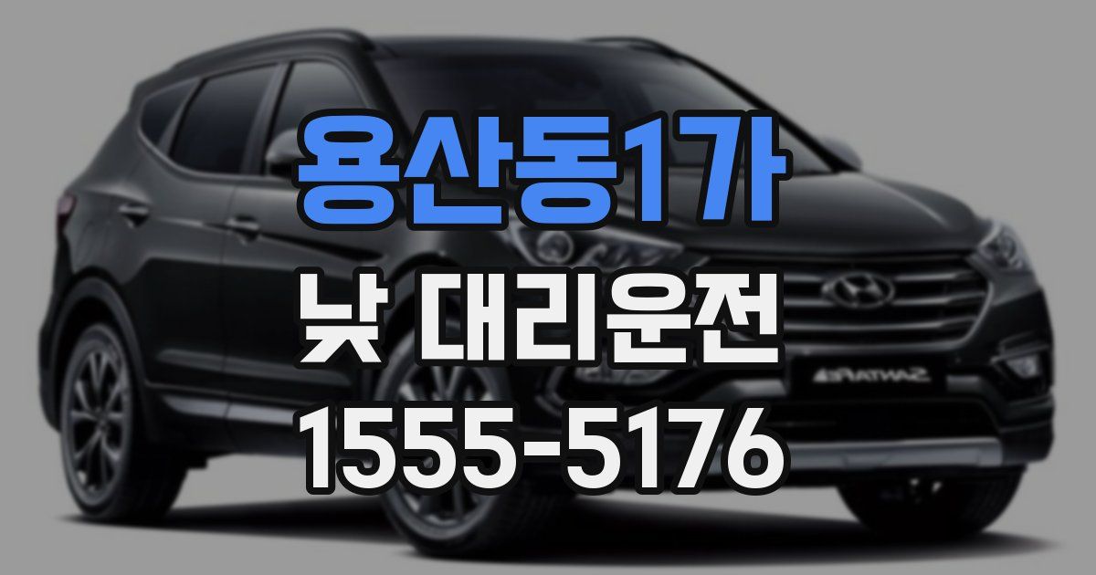 용산동1가 낮 대리운전