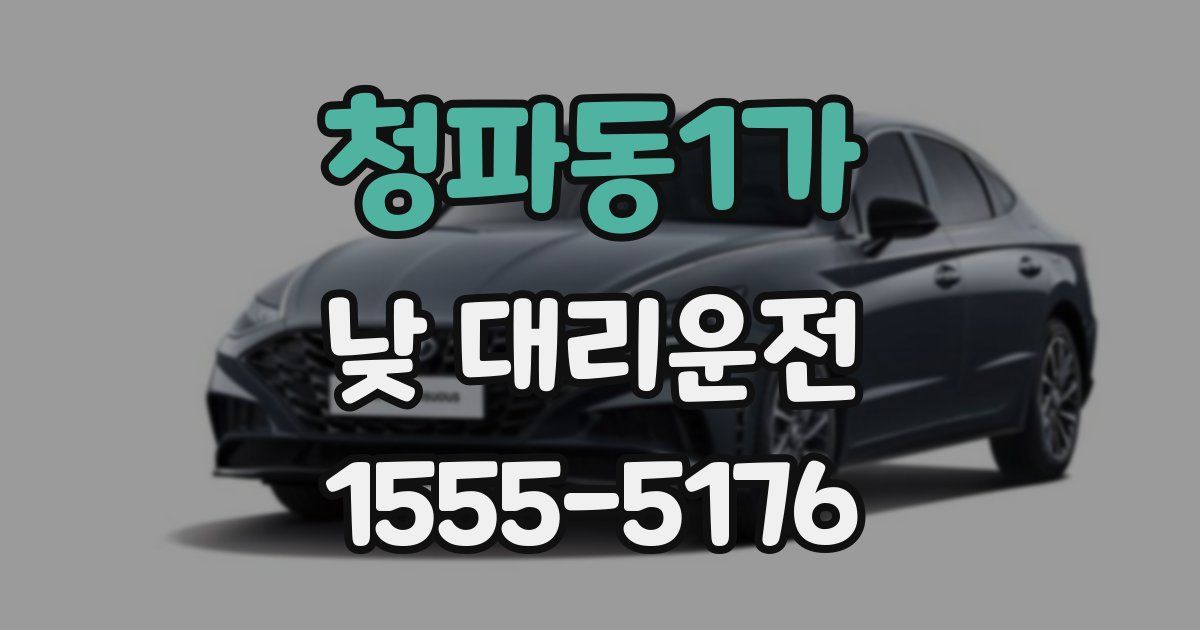청파동1가 낮 대리운전