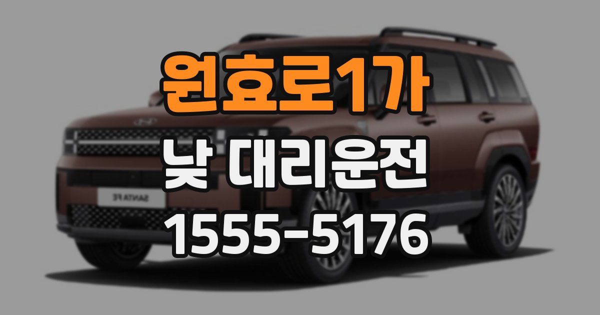 원효로1가 낮 대리운전