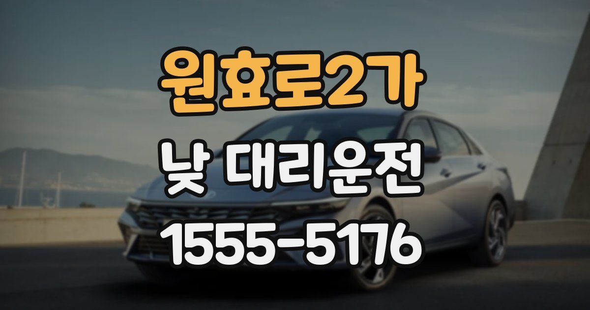 원효로2가 낮 대리운전