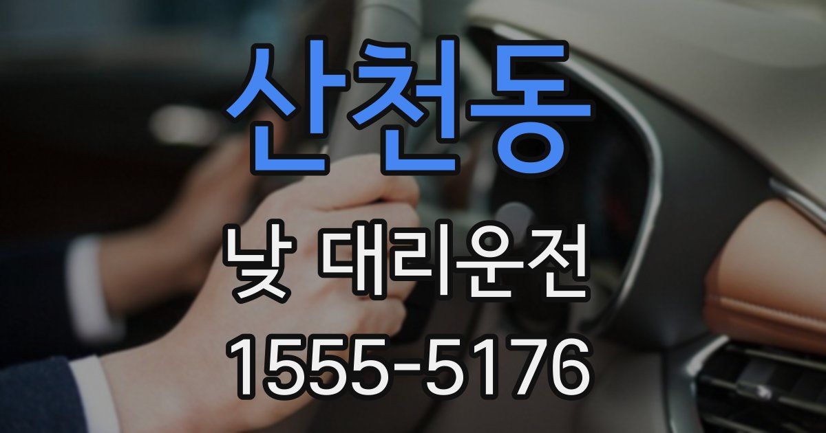 산천동 낮 대리운전