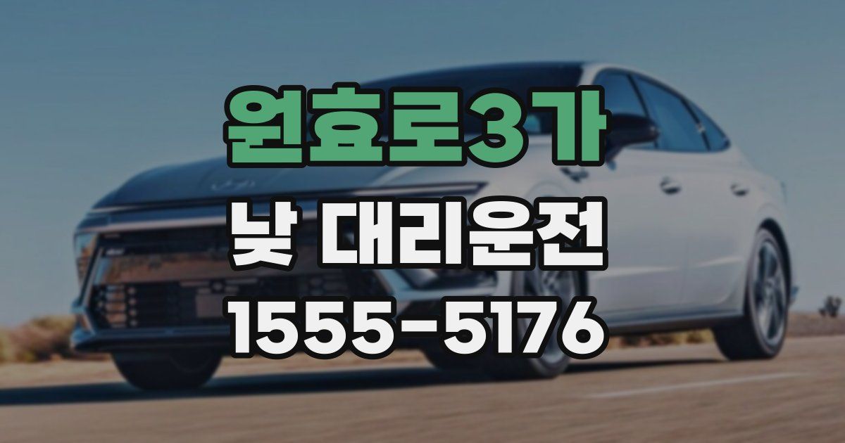 원효로3가 낮 대리운전