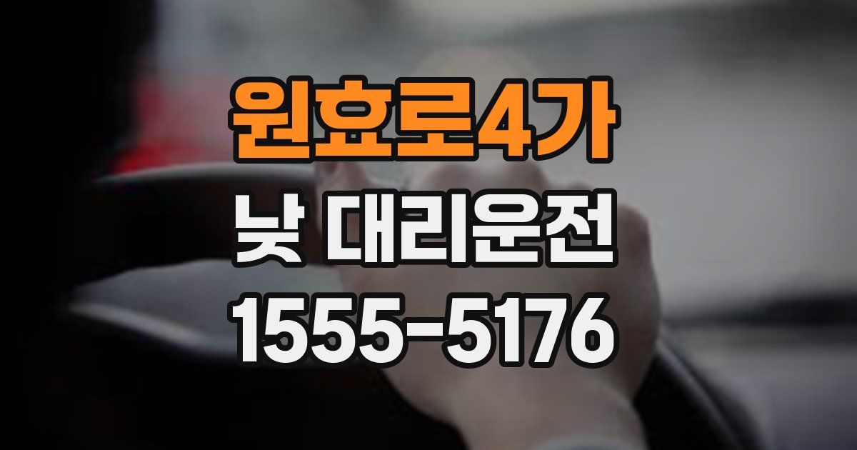원효로4가 낮 대리운전