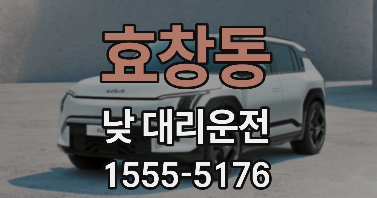 효창동 낮 대리운전
