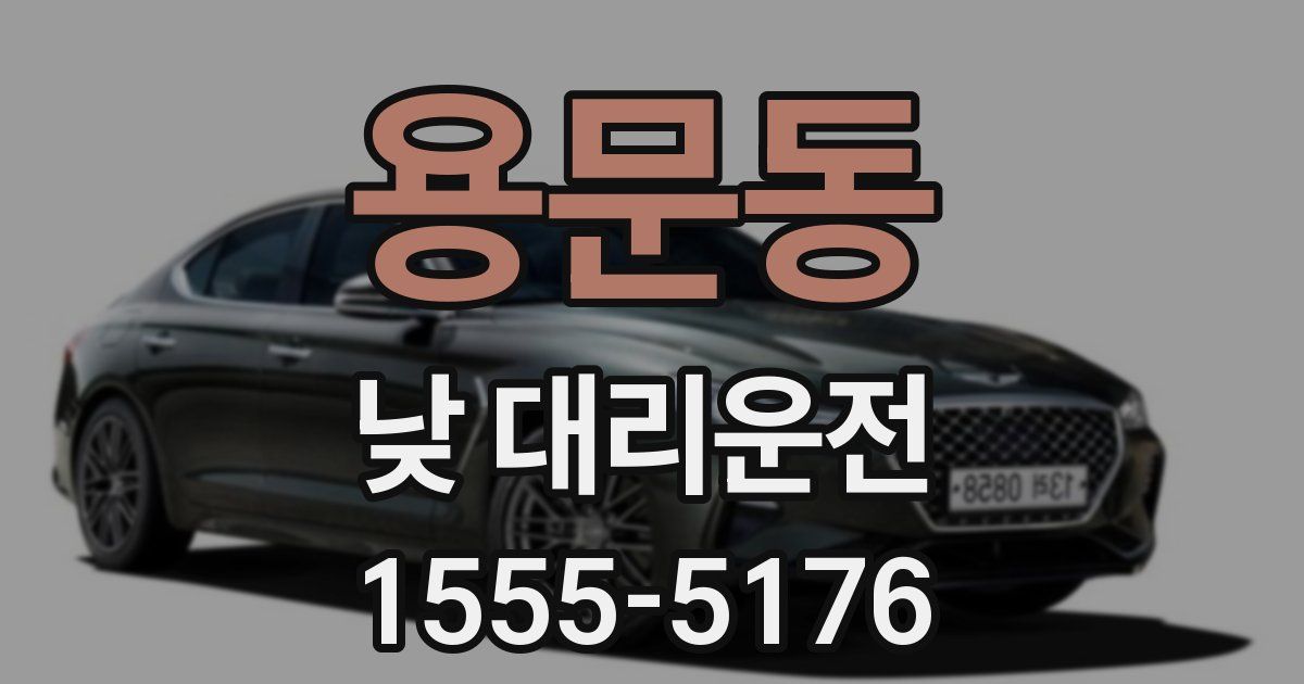 용문동 낮 대리운전
